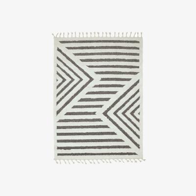 Habitat Asiatic Ariana Modern Rectangle Rug - 120x170cm - Grey Cream