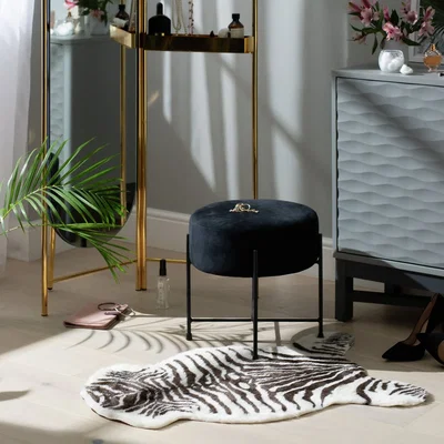 Habitat Habitat Zebra Faux Fur Cut Pile Rug - 60x90cm - Monochrome