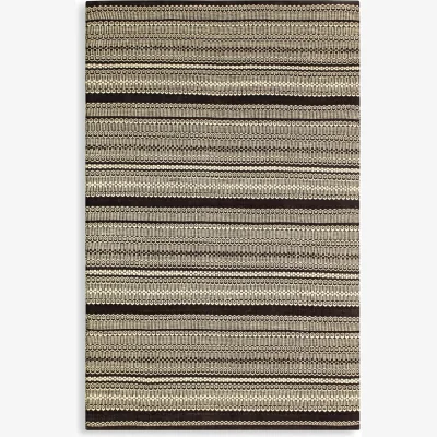 Habitat Habitat Agnes Flatweave Cotton Rug - Black - 120x180cm