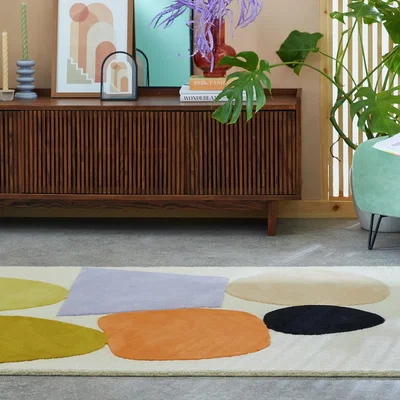 Habitat Habitat Geometric Cut Pile Rug - 120X170cm - Multicoloured