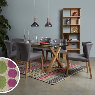 Habitat Habitat Bloomsbury Geo Wool Cut Pile Rug - 140x200cm - Multi