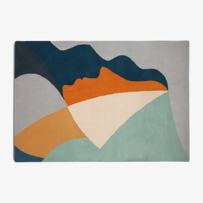 Habitat Hand Woven Face Wool Rug - 160x230cm - Multicoloured