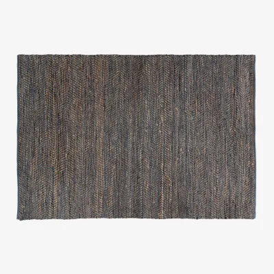 Habitat Habitat Hurley Cotton & Jute Flatweave Rug - 170x240cm -Grey