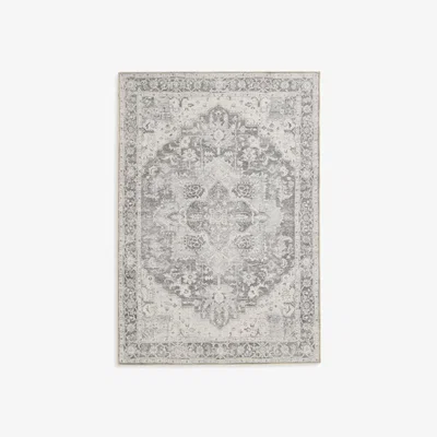 Habitat Habitat Vintage Effect Grey Flatweave Rug - 170x120cm