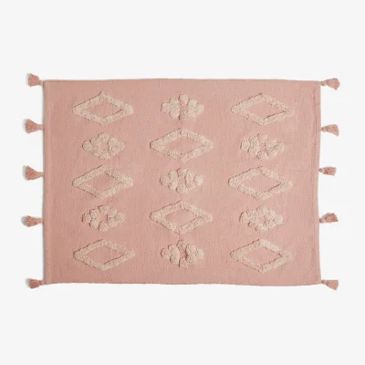 Habitat Habitat Agra Tufted Cotton Flatweave Rug - 80X110cm - Pink
