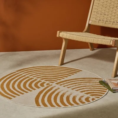 Habitat Habitat Global Round Flatweave Rug - 100cm