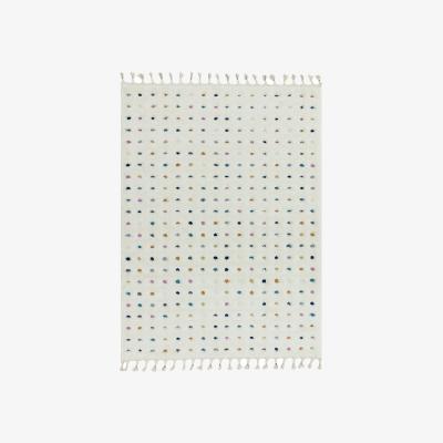 Habitat Asiatic Ariana Modern Spot Rectangle Rug - 120x170cm - White
