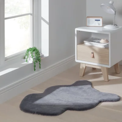 Habitat Habitat Supersoft Faux Fur Shaggy Rug - 60x90cm - Grey