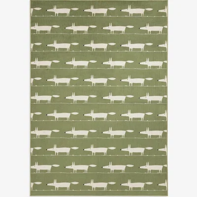 Habitat Habitat x Scion Mr Fox Printed Rug - 160 x 230cm - Green