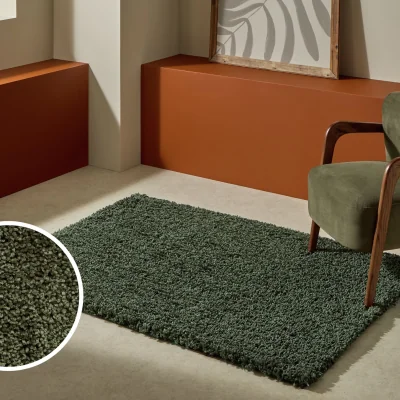 Habitat Habitat Noodle Olive Rug - 120x170cm