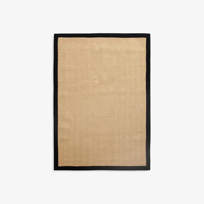 Habitat Habitat Herringbone Black Border Jute Rug - 230x160cm
