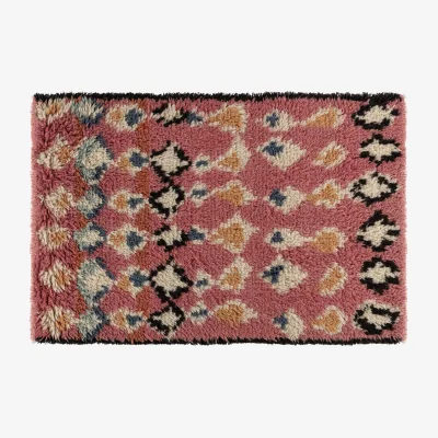 Habitat Habitat Savanna Flatweave Wool Rug - 120 x 180cm - Pink