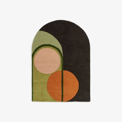 Habitat Habitat Geometric Pill Shape Rug - Multicoloured - 120x170cm