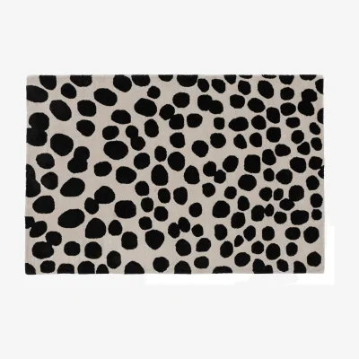 Habitat Habitat Cheetah Spotted Wool Rug - 120x180cm - Black & White
