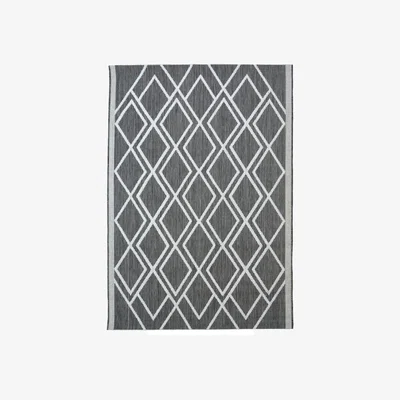 Habitat Homemaker Indoor Outdoor Diamond Rug - 80x150cm - Grey