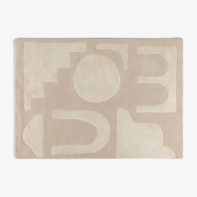 Habitat Habitat Tufted Wool Rug - Natural - 120x170cm