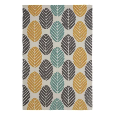 Habitat Habitat Carved Leaf Woven Cut Pile Rug - 120x170cm - Multi