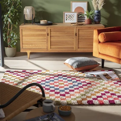 Habitat Habitat Folktale Tufted Flatweave Wool Rug Multi - 120x160cm