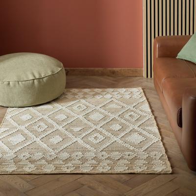 Habitat Habitat Woven Aztec Neutral Jute Flatweave Rug - 230x160cm