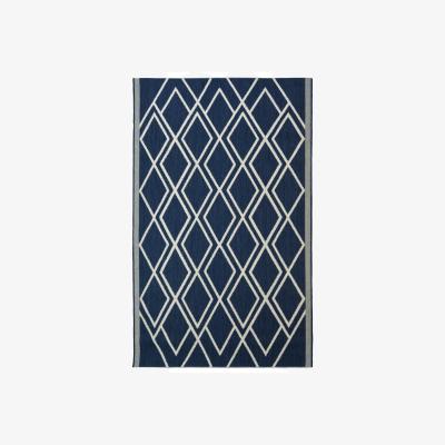 Habitat Homemaker Indoor Outdoor Diamond Rug -80x150cm - Navy
