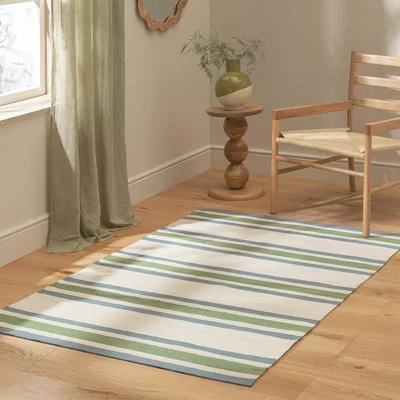 Habitat Habitat Stripe Neutral Flatweave Rug - 230x160cm
