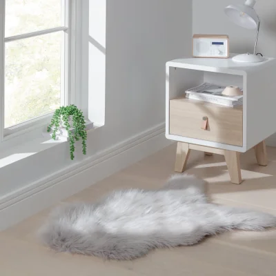 Habitat Habitat Faux Shaggy Rug - 60x90cm - Dove Grey