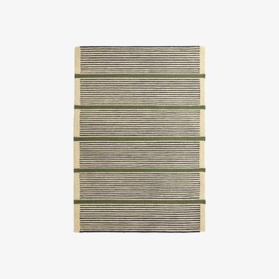 Habitat Habitat Industrial Stripe Green Cut Pile Rug - 170x120cm