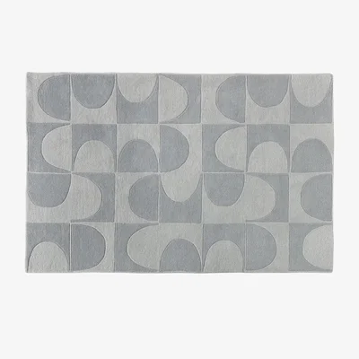 Habitat Habitat Rolo Wool Cut Pile Rug - 120x180cm - Grey