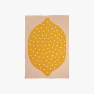 Habitat Habitat Lemon Cut Pile Wool Rug - 140x200cm - Yellow