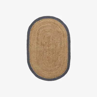 Habitat Habitat Braided Pill Shaped Flatweave Rug Natural - 80x120cm