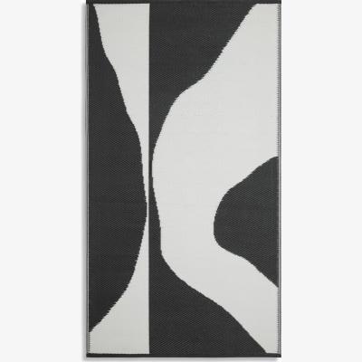 Habitat Habitat Plastic Woven Black & White Outdoor Rug