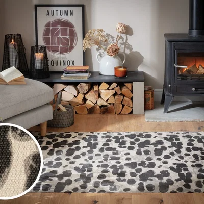 Habitat Habitat Bark Print Flatweave Woolen Rug - 120X170cm