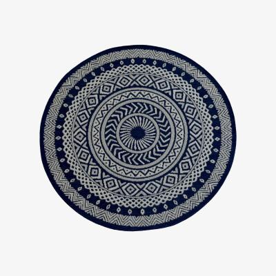 Habitat Homemaker Indoor Outdoor Circle Rug - 133x133cm - Navy