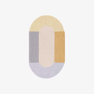 Heal's GAN Crochet Rug Beige 100 x 180cm