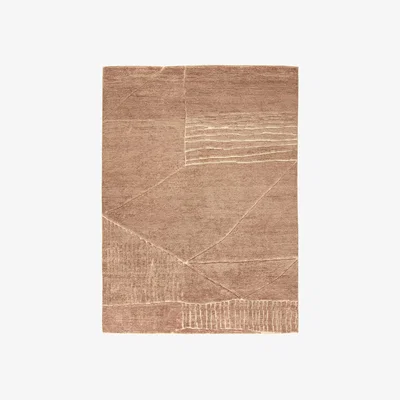 Heal's Rezas Landscape Fields Rug Brown 200 x 300cm