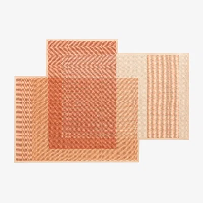 Heal's GAN Canevas Geo Rug Coral