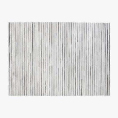 Heal's Linie Design Channel Hide Rug Light Grey 170 x 240 cm - Heal's UK Furniture