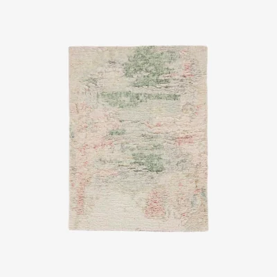 Heal's Rezas Eternity Rug Pastel Palms Silver Pink 250 x 350cm