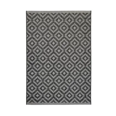 Homebase Indoor Outdoor Geo Rug - Silver - 120x170cm