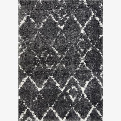 Homebase Deluxe Berber Rug - Charcoal & White - 120x160cm