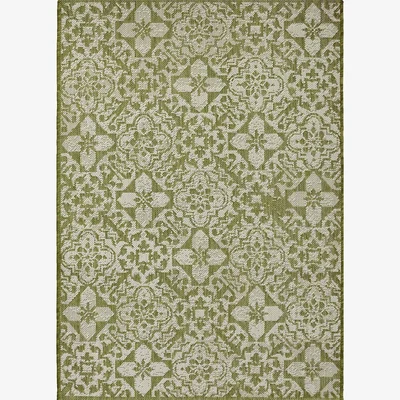 Homebase Indoor Outdoor Tile Rug - Green - 133x190cm