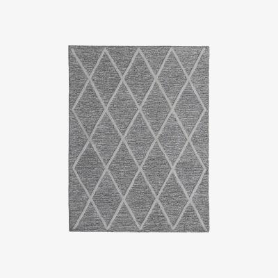 Homebase Wyatt Wool Berber Rug - Grey - 160x230cm