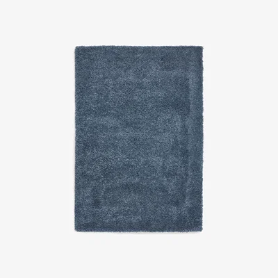 Homebase Ozzy Plain Shaggy Rug - Petrol Blue - 160x230cm