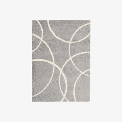 Homebase Snug Bubbles Rug - Grey & Ivory - 120x170cm