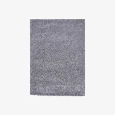 Homebase Ozzy Plain Shaggy Rug - Grey - 200x290cm