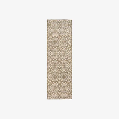 Homebase County Victorian Indoor/Outdoor Rug - Natural - 67x200cm