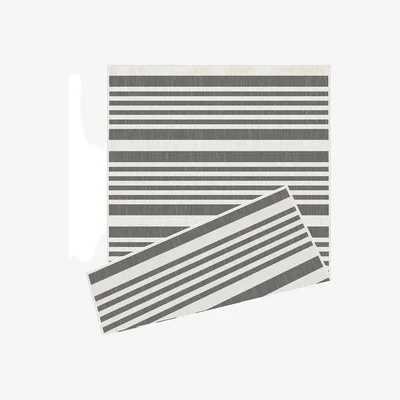 Homebase Duo Weave Indoor/Outdoor Rug - Stripes Grey - 120x170cm