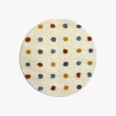 Homebase Homemaker Snug Spots Round Rug - 100cm