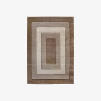 Homebase Daytona Border Rug - Latte - 160x230cm