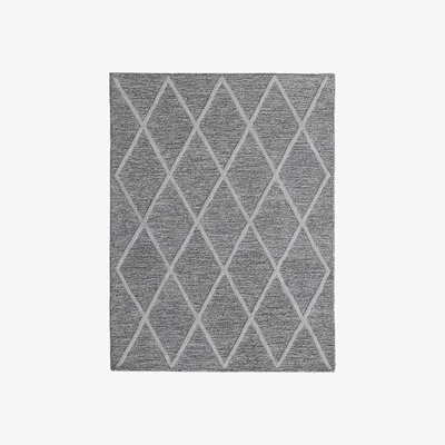 Homebase Wyatt Wool Berber Rug - Grey - 120x160cm